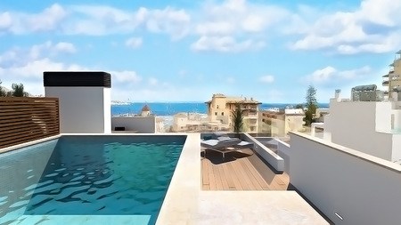Extraordinary sea view penthouse with private pool