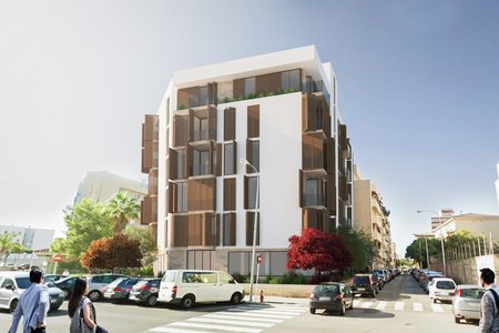 Rymlig nybyggd lägenhet med terrasser nära Palma City Beach-stranden