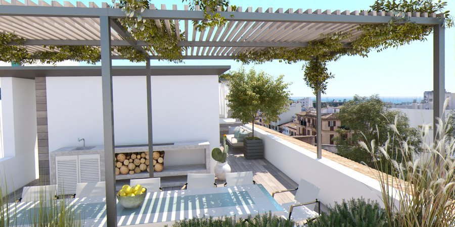 Unique New York style loft with roof terrace and parking in Santa Catalina