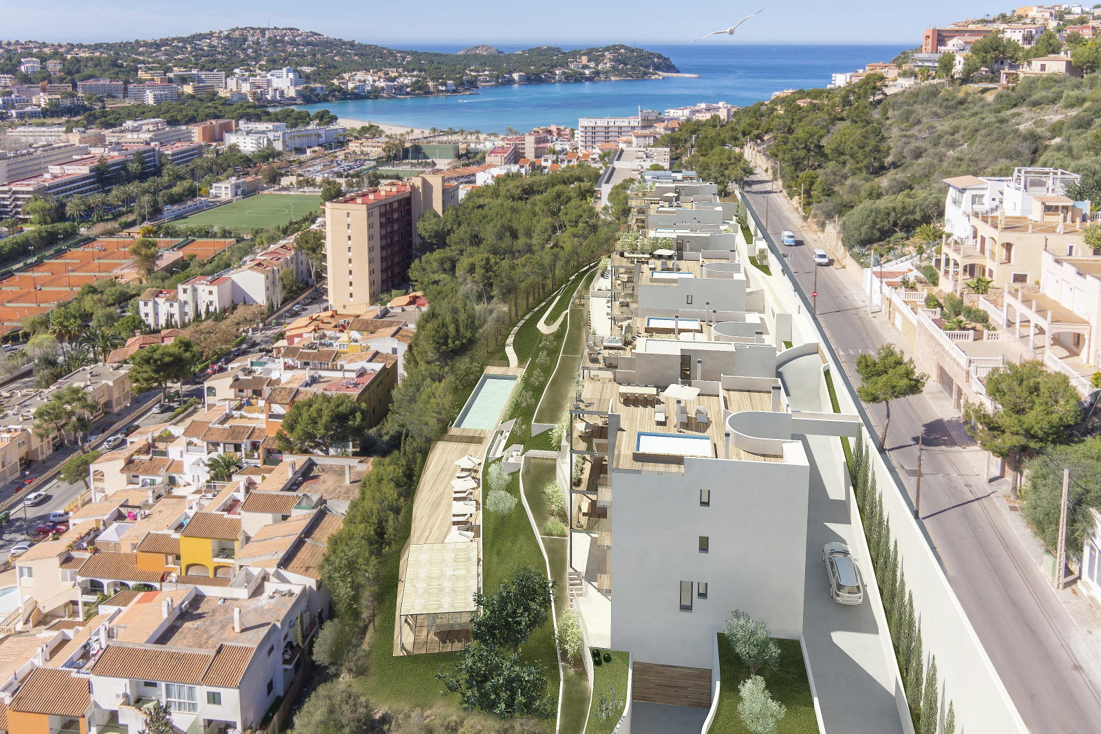 New ground floor apartment  with garden and pool in Santa Ponsa