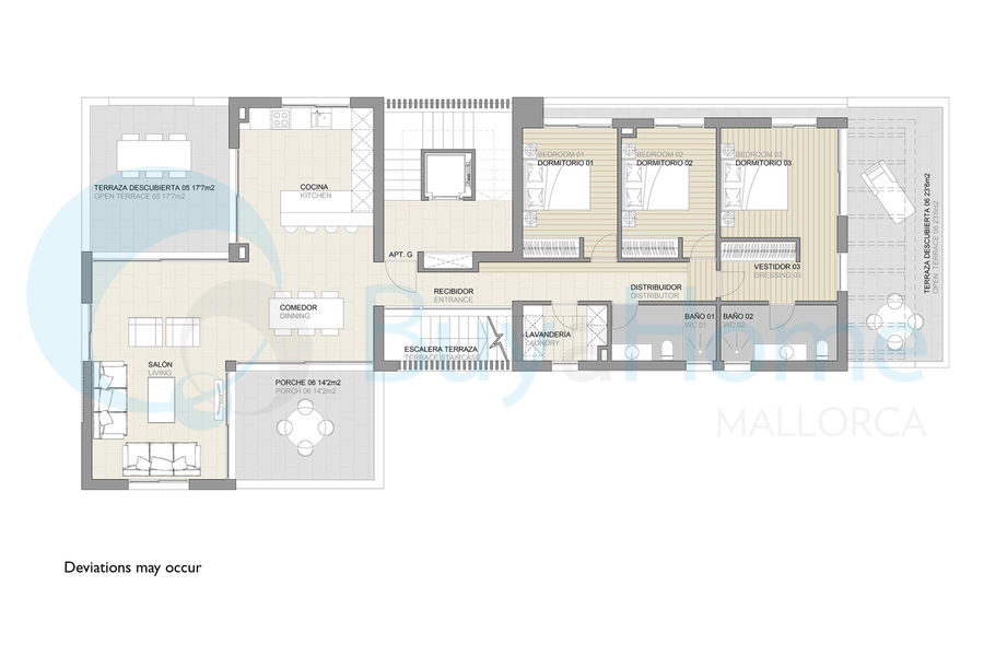 Spektakuläres Penthouse mit privater Dachterrasse mit Pool in Son Armadams