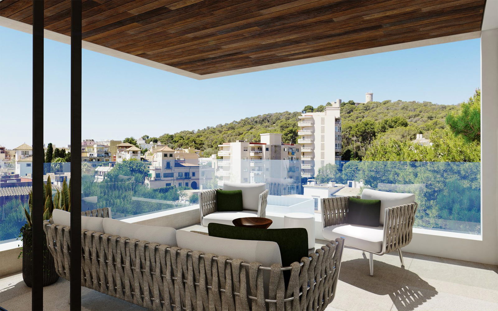 Spektakuläres Penthouse mit privater Dachterrasse mit Pool in Son Armadams