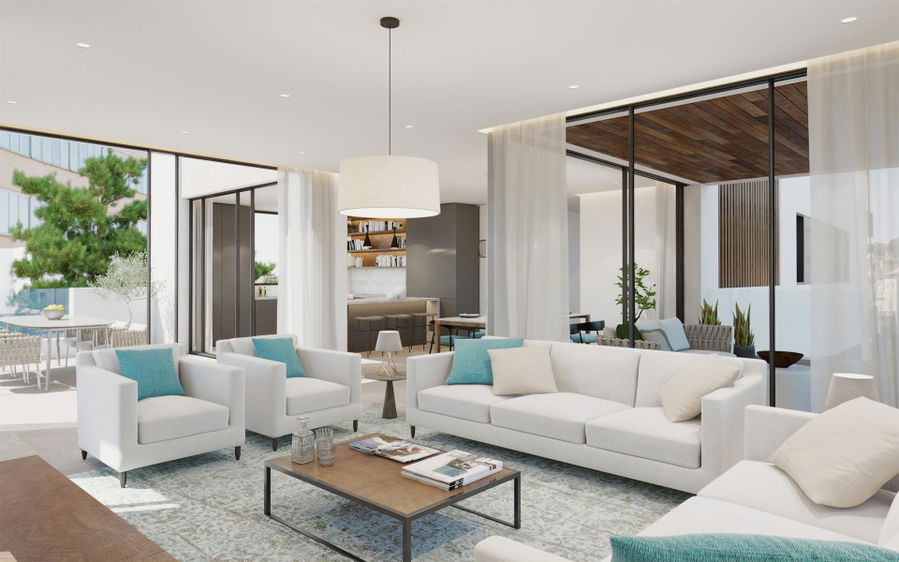 Charmig lägenhet på markplan med privat trädgård och pool i Son Armadams