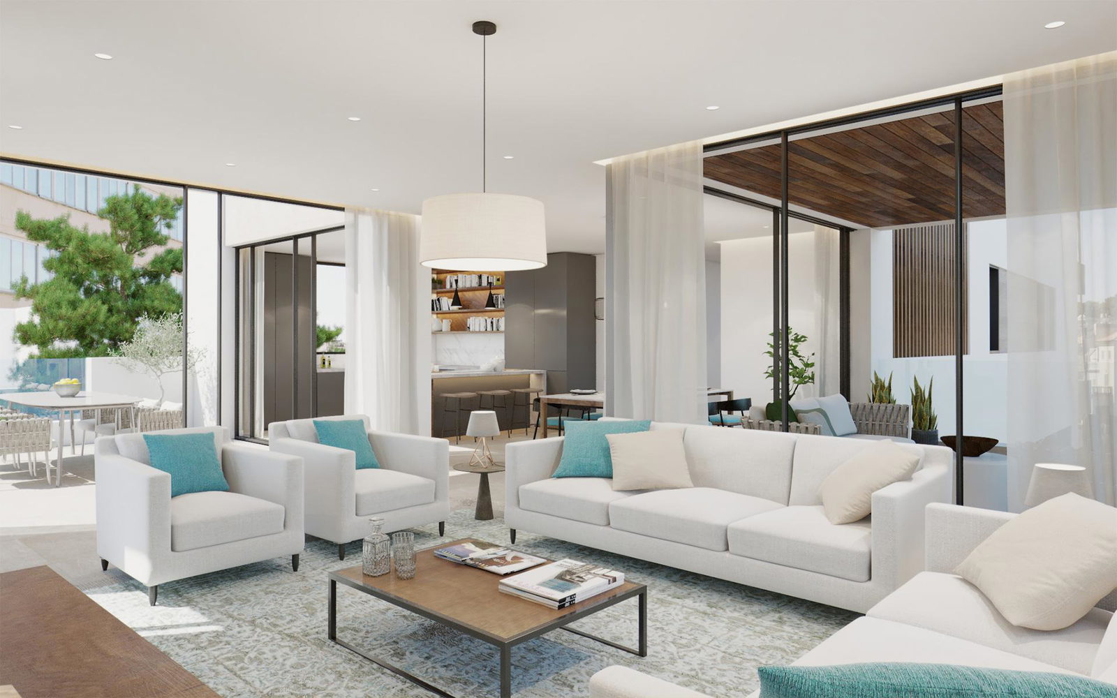 Charmig lägenhet på markplan med privat trädgård och pool i Son Armadams