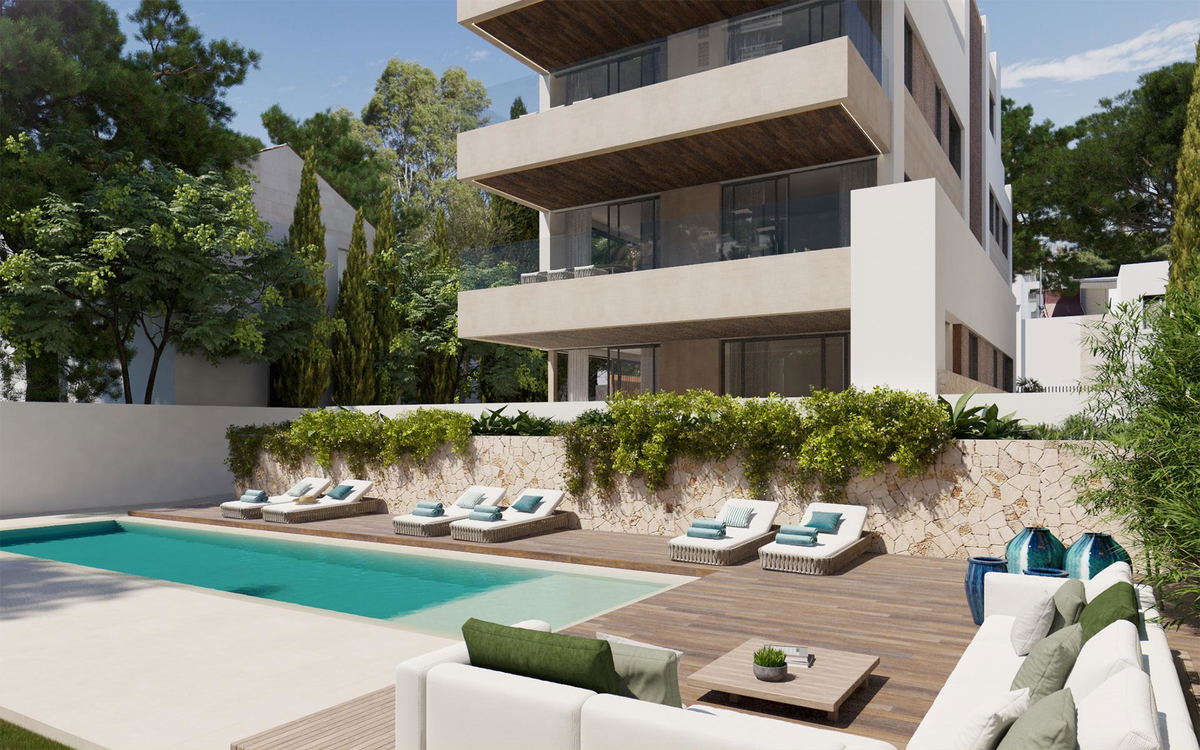 Bezaubernde Erdgeschosswohnung mit privatem Garten und Pool in Son Armadams