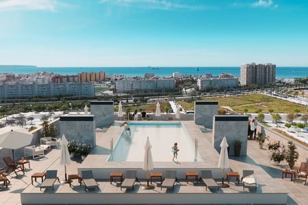 Moderno piso con dos terrazas y piscina comunitaria en Nou Llevant