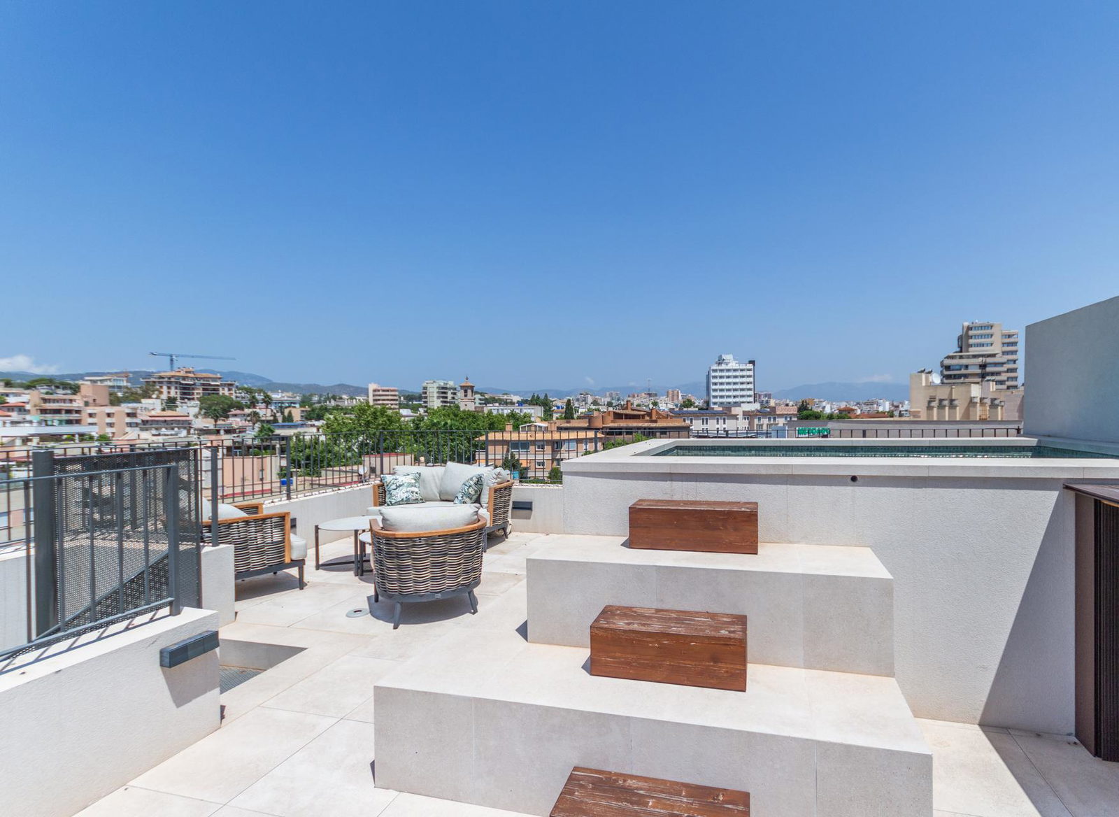 Excellent new penthouse with roof terrace and private pool in Son Armadams