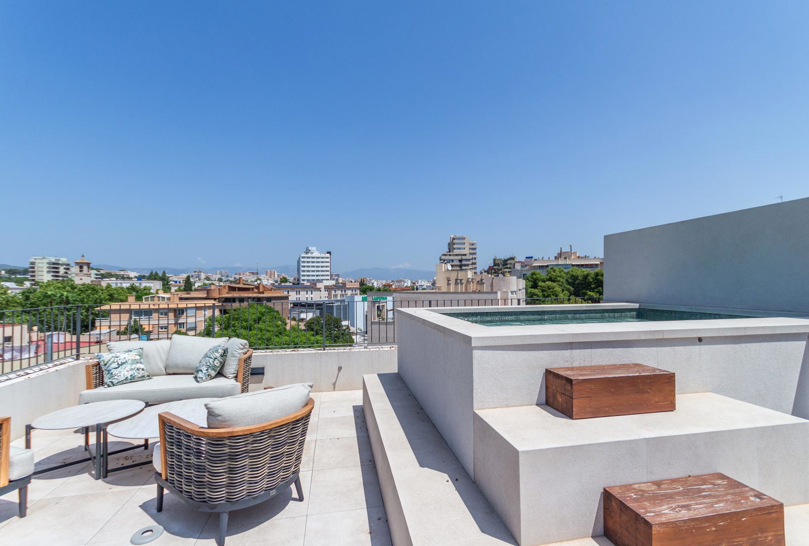 Excellent new penthouse with roof terrace and private pool in Son Armadams