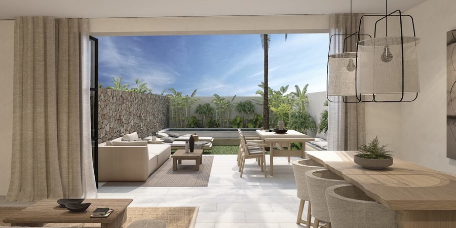 Precioso adosado nuevo con piscina y jardín en Portixol