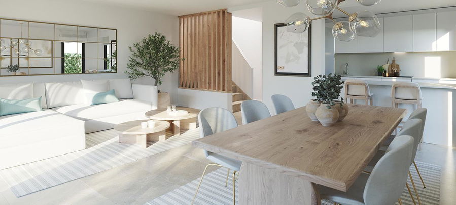 Doppelhaushälfte mit Dachterrasse, Garten und Privatpool in Maioris