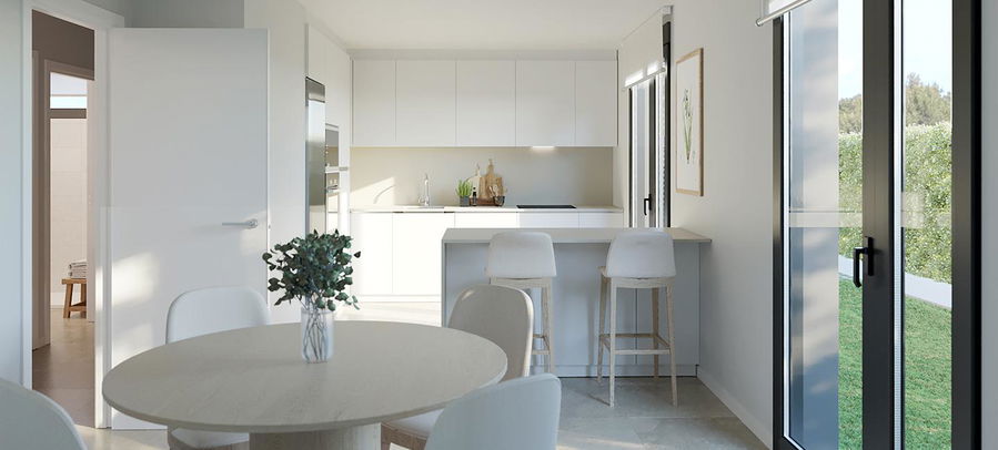 Doppelhaushälfte mit Dachterrasse, Garten und Privatpool in Maioris