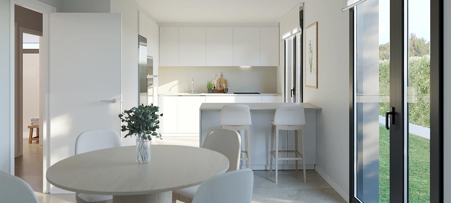Doppelhaushälfte mit Dachterrasse, Garten und Privatpool in Maioris