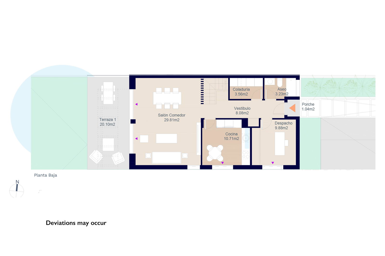 Doppelhaushälfte mit Dachterrasse, Garten und Privatpool in Maioris