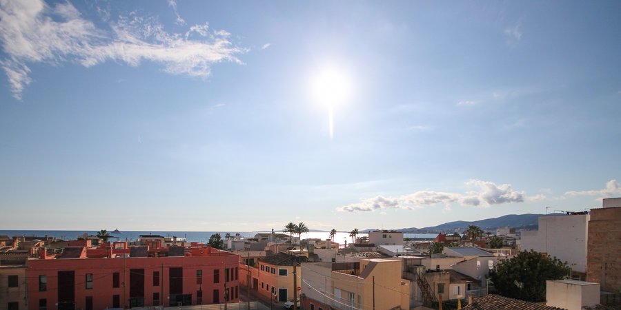 Newly built passive house with four luxury apartments with sea view in Portixol