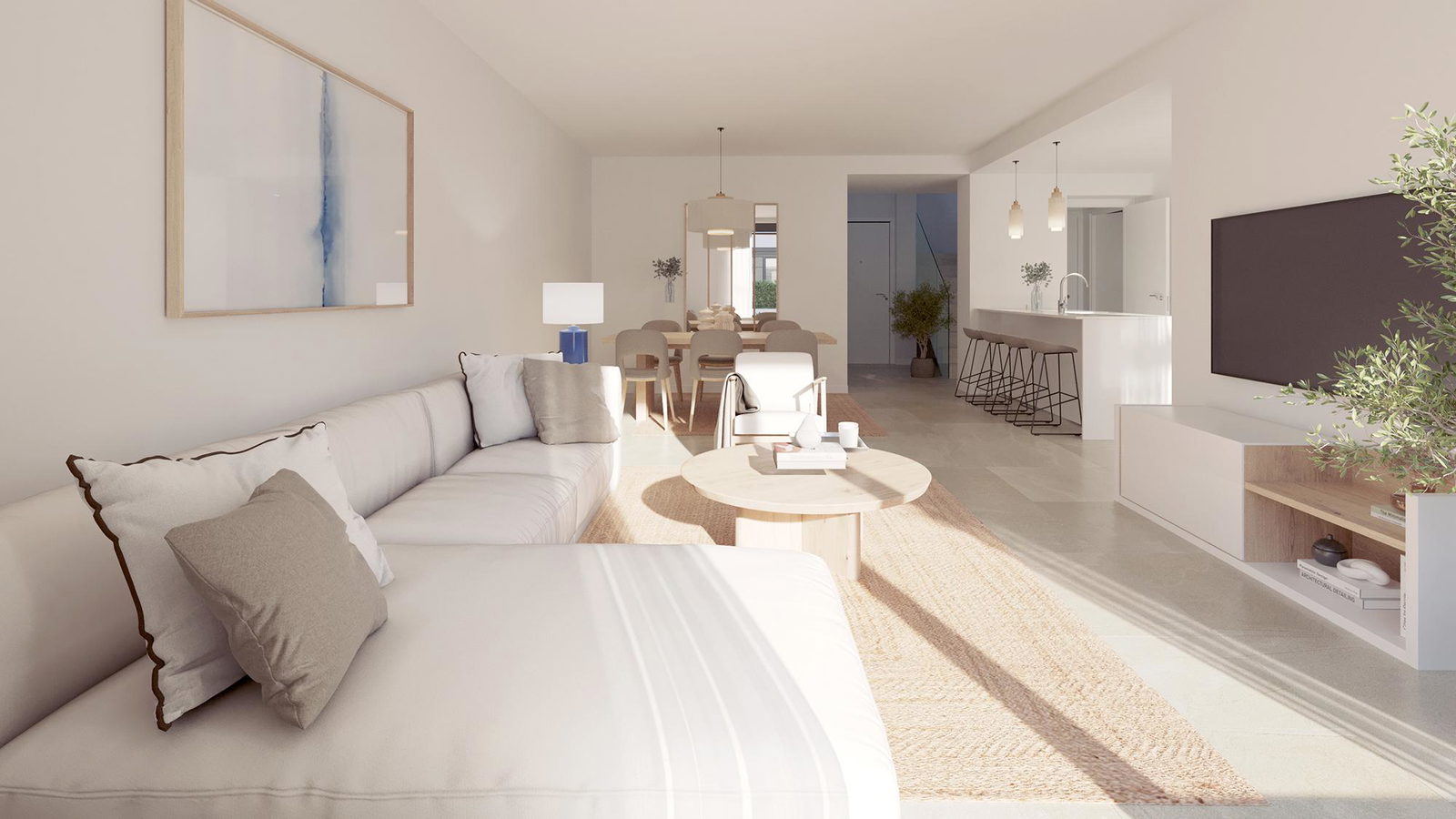 Neubau Reihenhaus mit Pool, Garten und Dachterrasse an der Playa de Palma