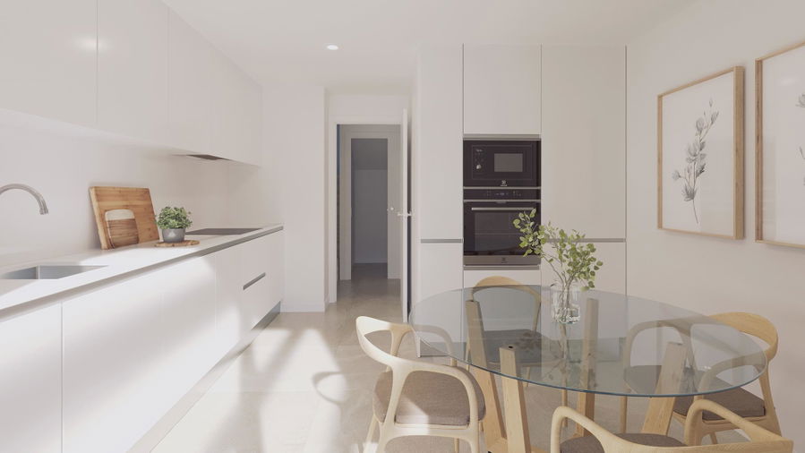 Neubau Reihenhaus mit Pool, Garten und Dachterrasse an der Playa de Palma