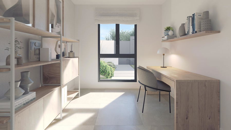Neubau Reihenhaus mit Pool, Garten und Dachterrasse an der Playa de Palma