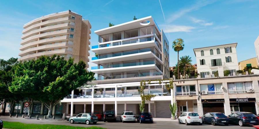 Elegant nybyggd lägenhet med havsutsikt på Paseo Maritimo