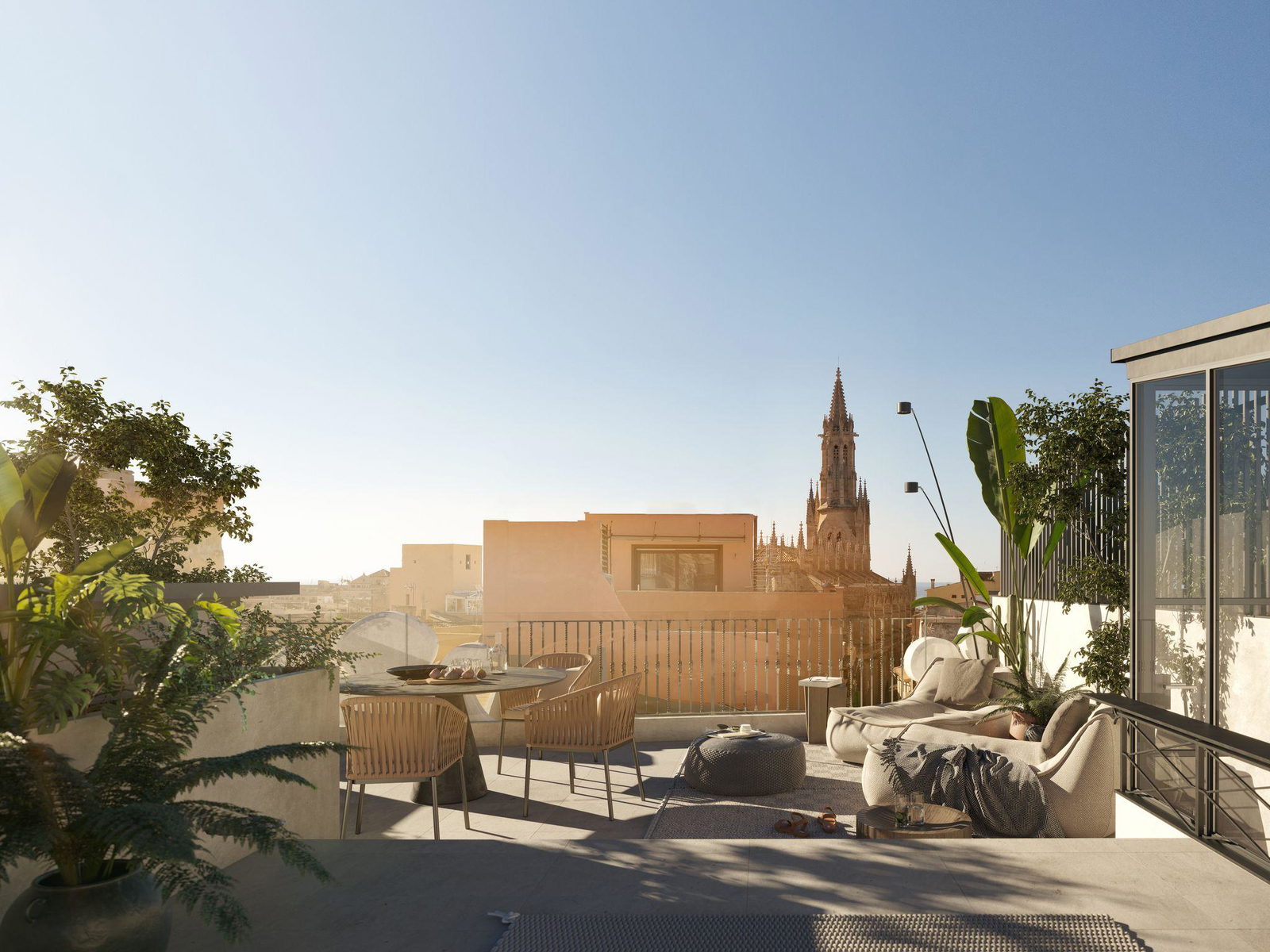 Triplex lägenhet med takterrass och privat pool i Gamla stan