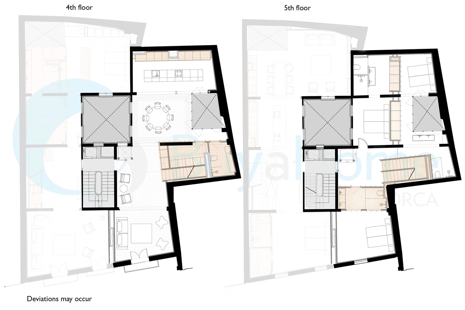 Triplex lägenhet med takterrass och privat pool i Gamla stan