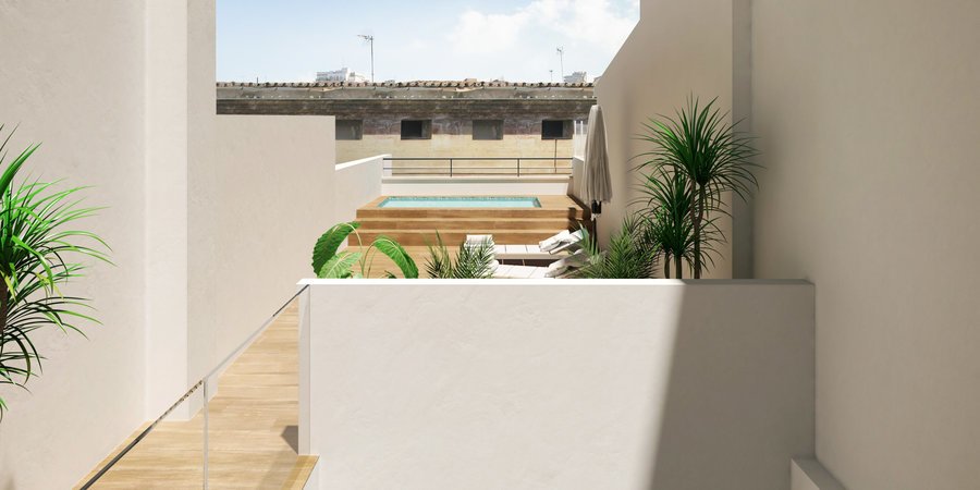 Estupenda casa con patio y azotea en Palma Casco antiguo