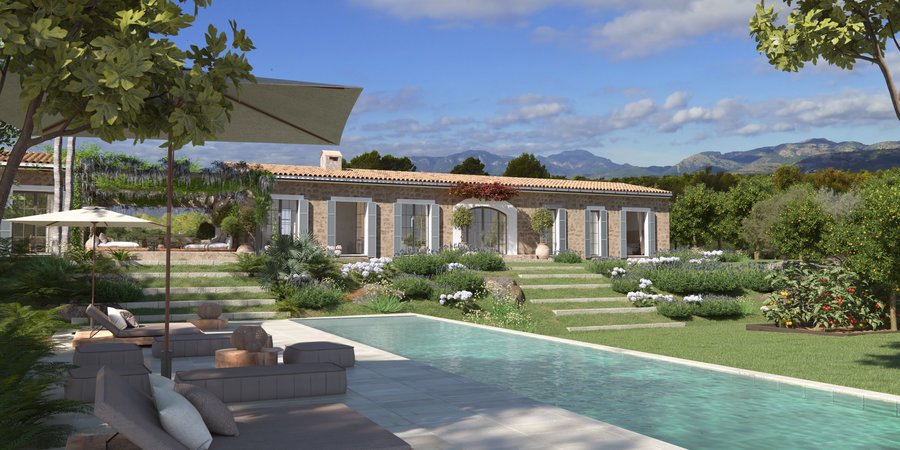 Encantadora finca de ensueño con piscina y terrazas cerca de  Santa Maria