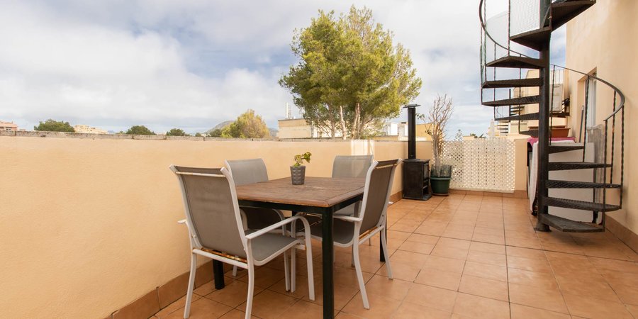 Penthouse with terrace and roof top terrace in Son Ferrer