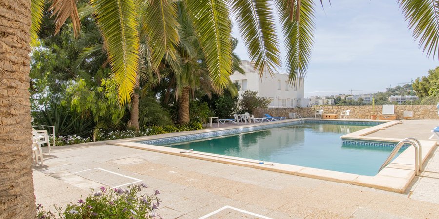 Studiolägenhet med havsutsikt och gemensam pool i San Agustin