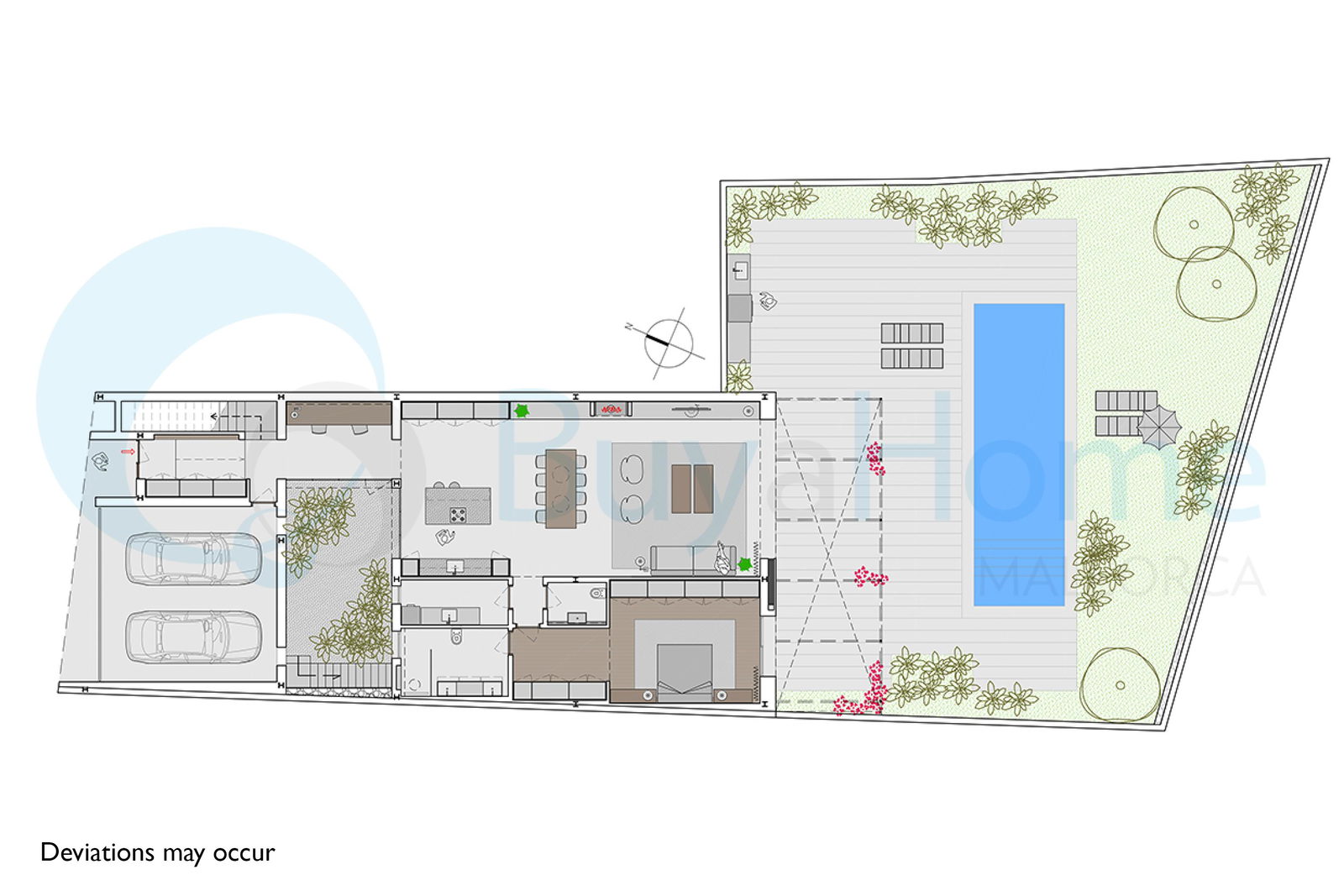 Extraordinary new development villa with garden and pool in Establiments