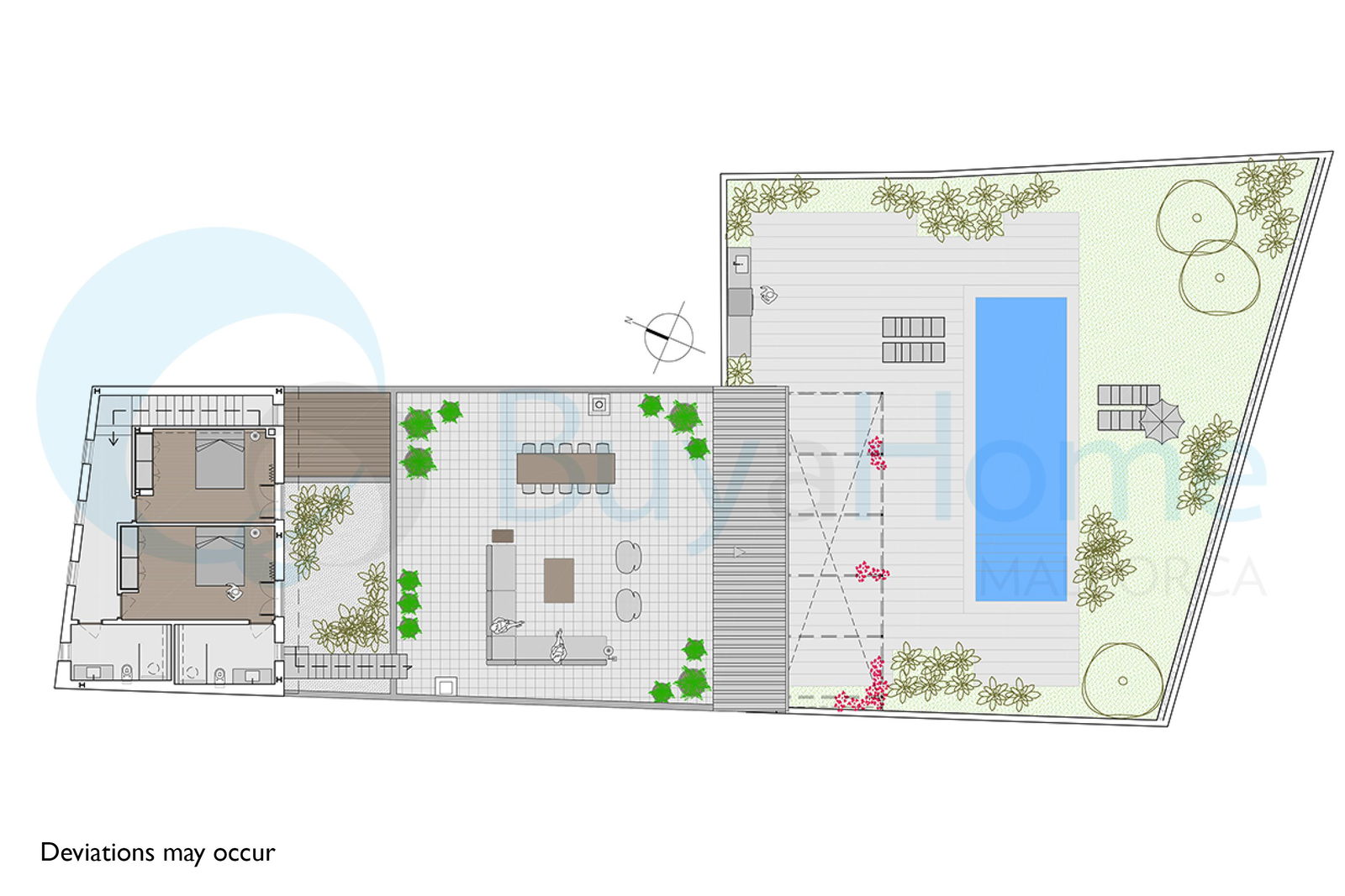 Extraordinary new development villa with garden and pool in Establiments