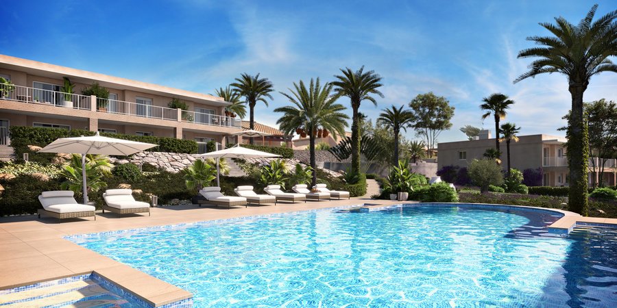 Beautiful new-built apartment with terrace and garden in Cala Anguila