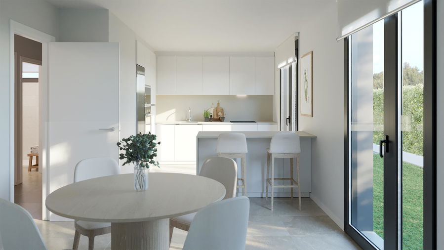 Newly built semi-detached house with roof terrace and private pool in Maioris