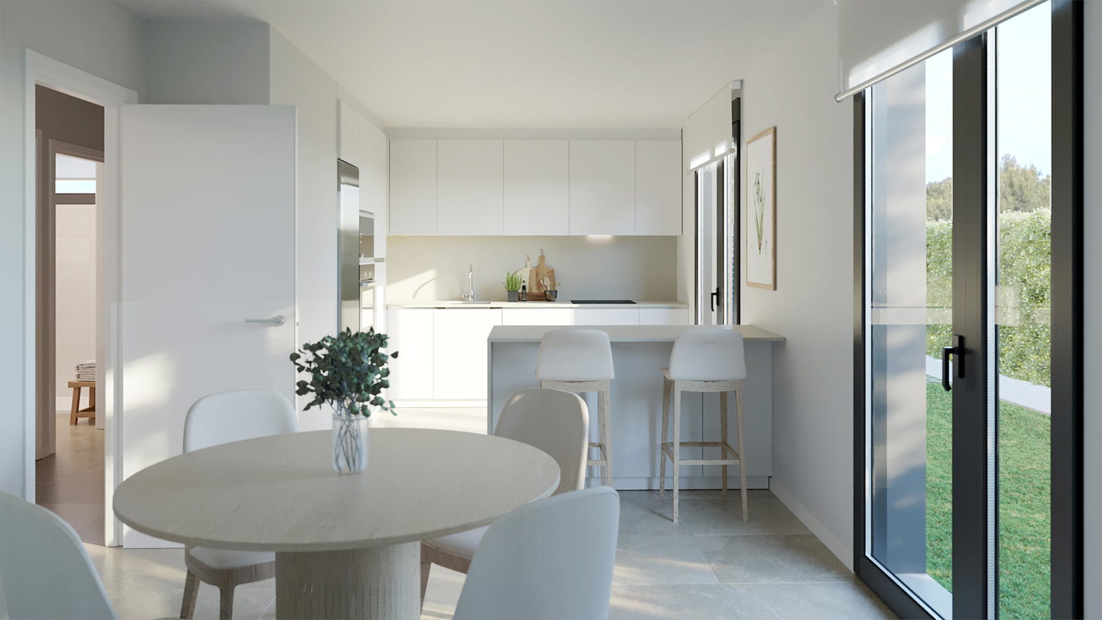 Newly built semi-detached house with roof terrace and private pool in Maioris
