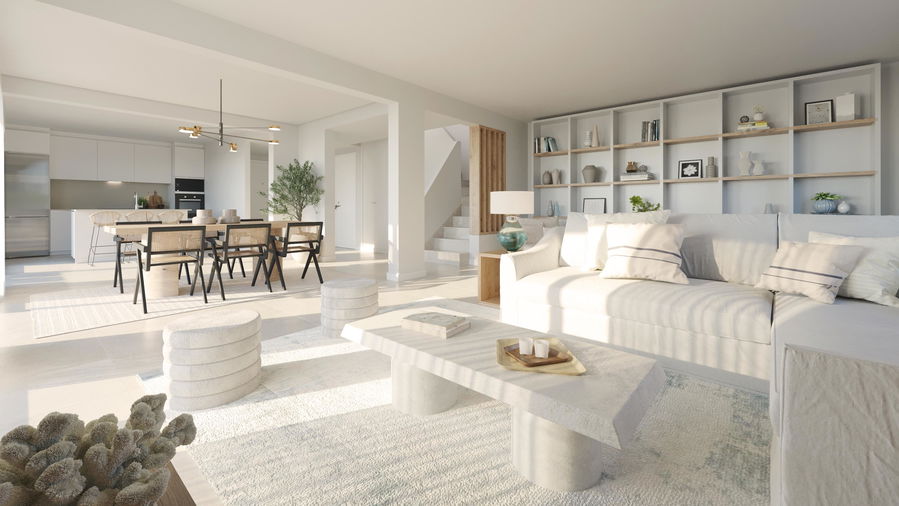 Modern designed semi-detached house with roof terrace and private pool in Maioris