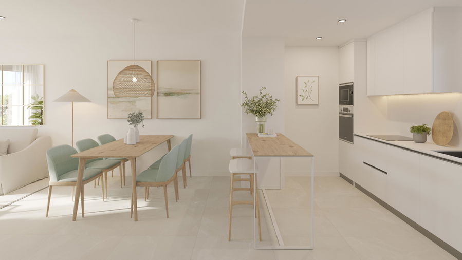Nybyggd lägenhet med terrass och parkeringsplats i Palmanova