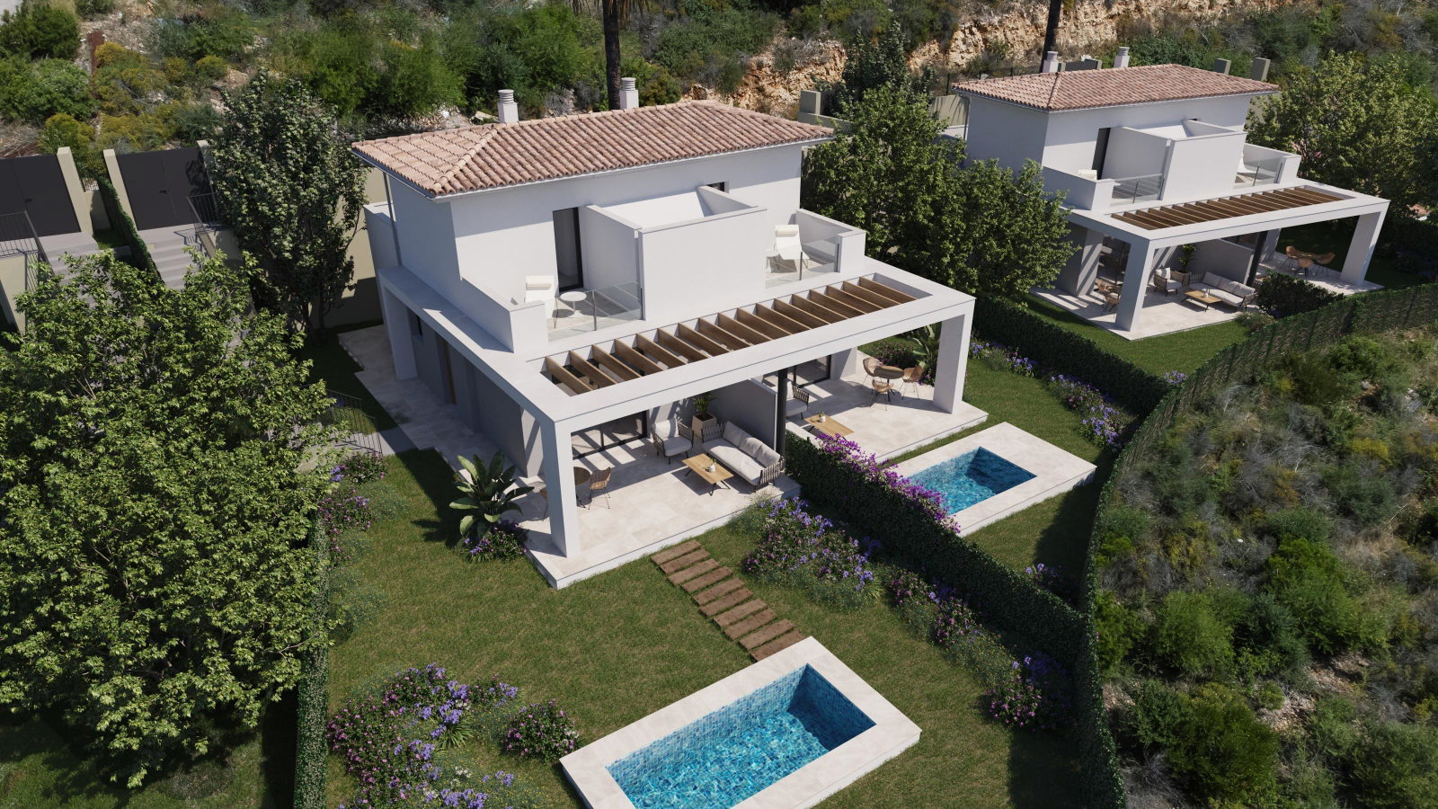 Neue charmante Doppelhaushälfte bei Cala Romantica Mallorca