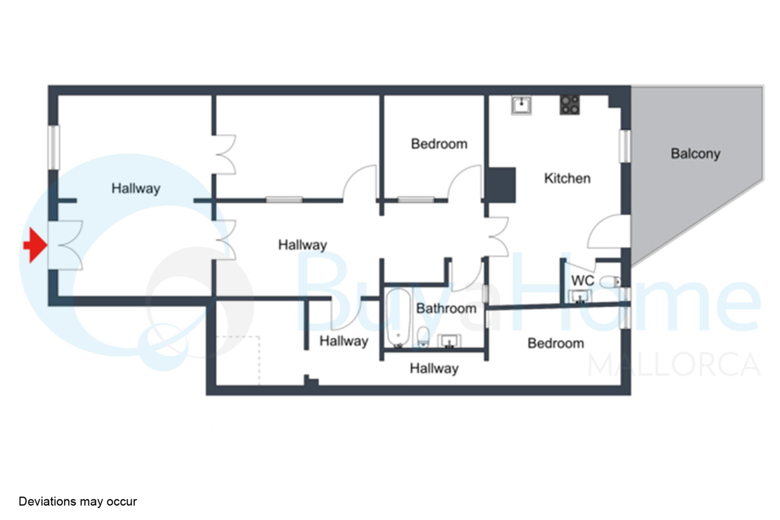 Ground floor apartment with patio in central location in Santa Catalina