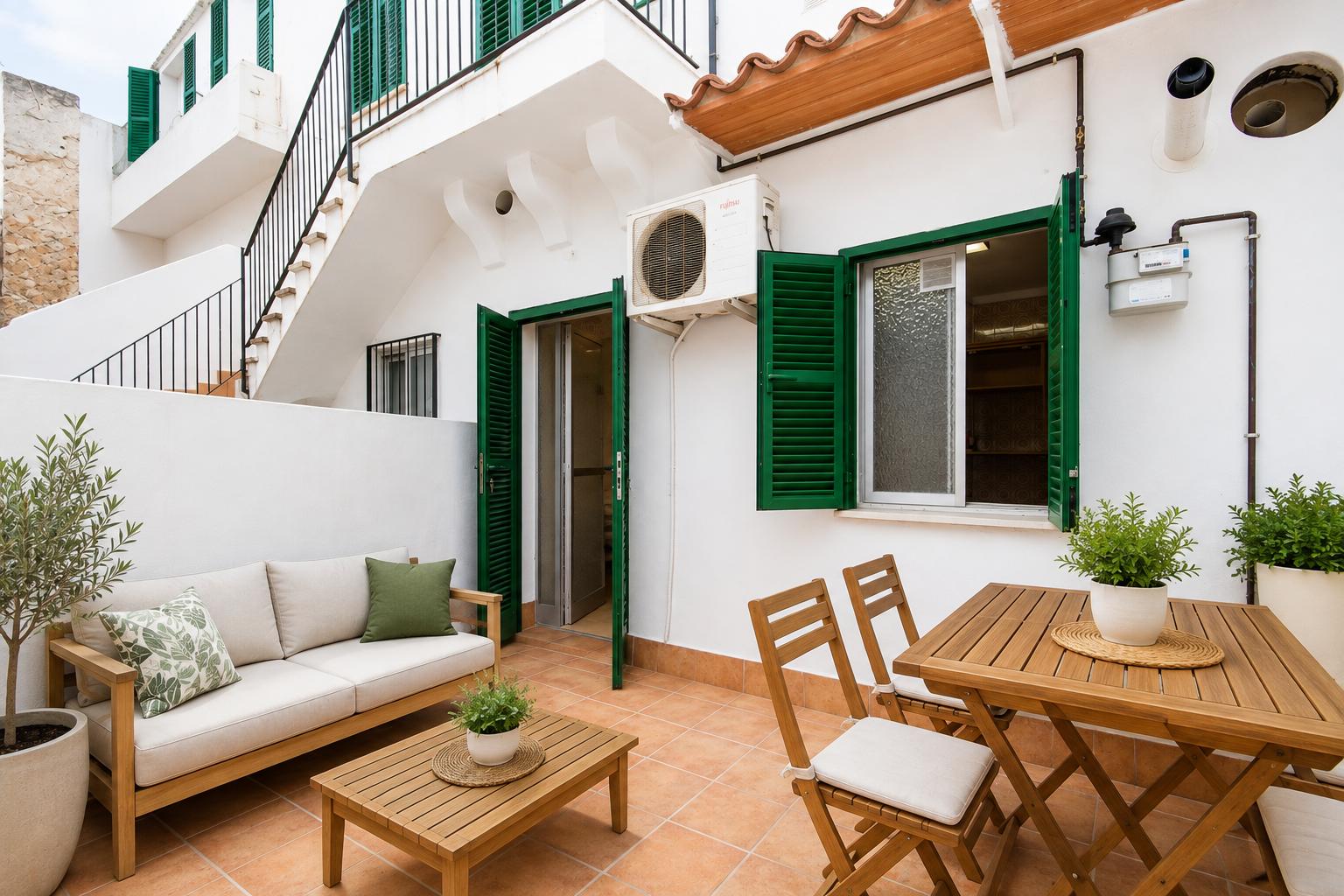 Ground floor apartment with patio in central location in Santa Catalina