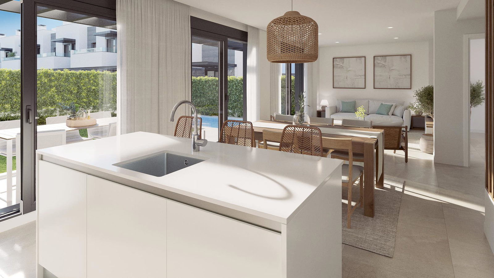Adosado moderno de nueva construcción con piscina en Playa de Palma