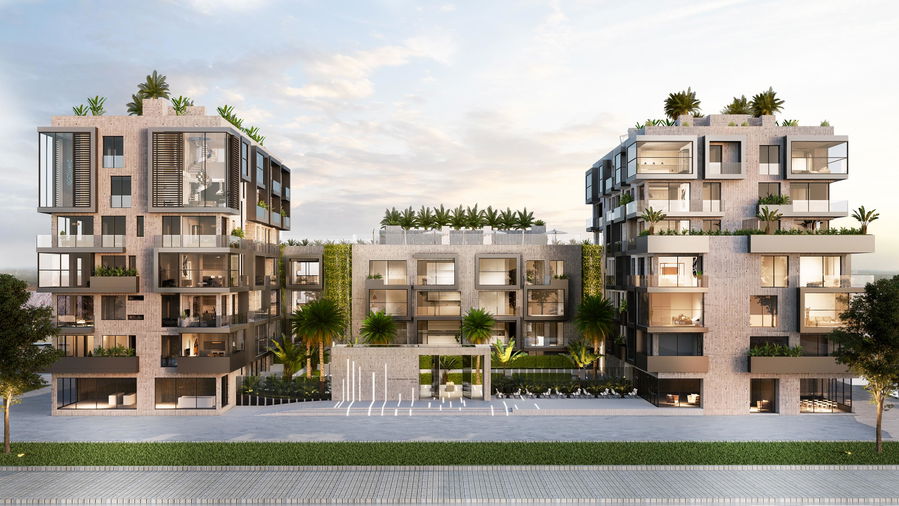 Nybyggd och modern lägenhet med pool i Nou Llevant