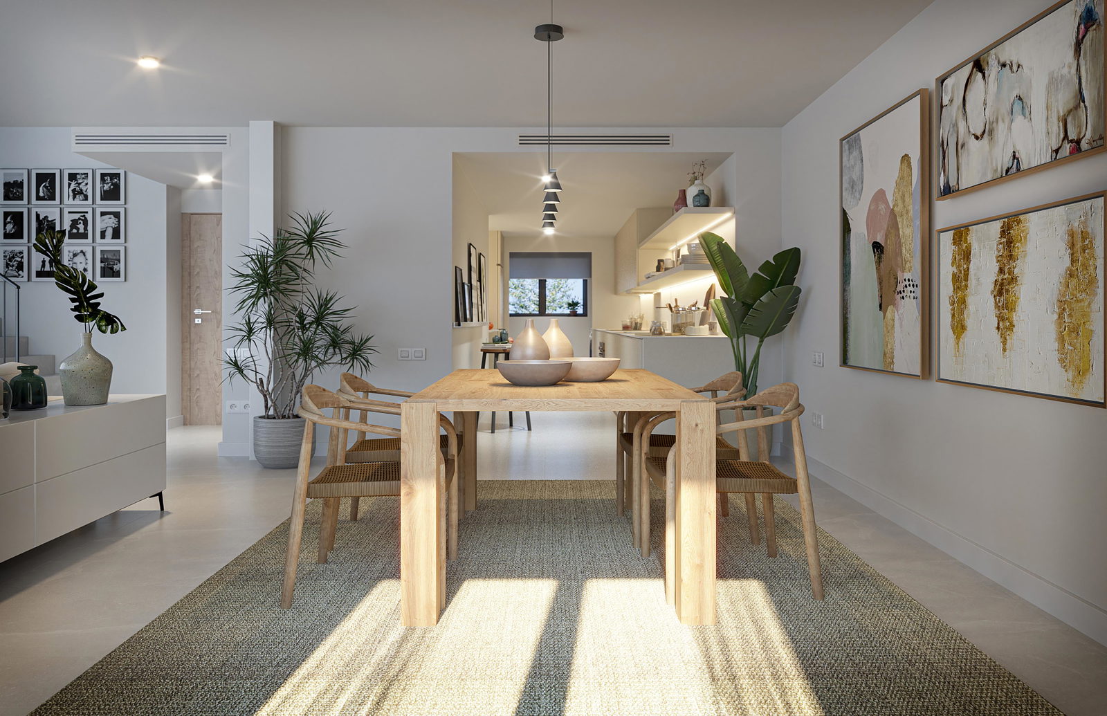 Nybyggt elegant radhus med utsikt över bergen i Esporles