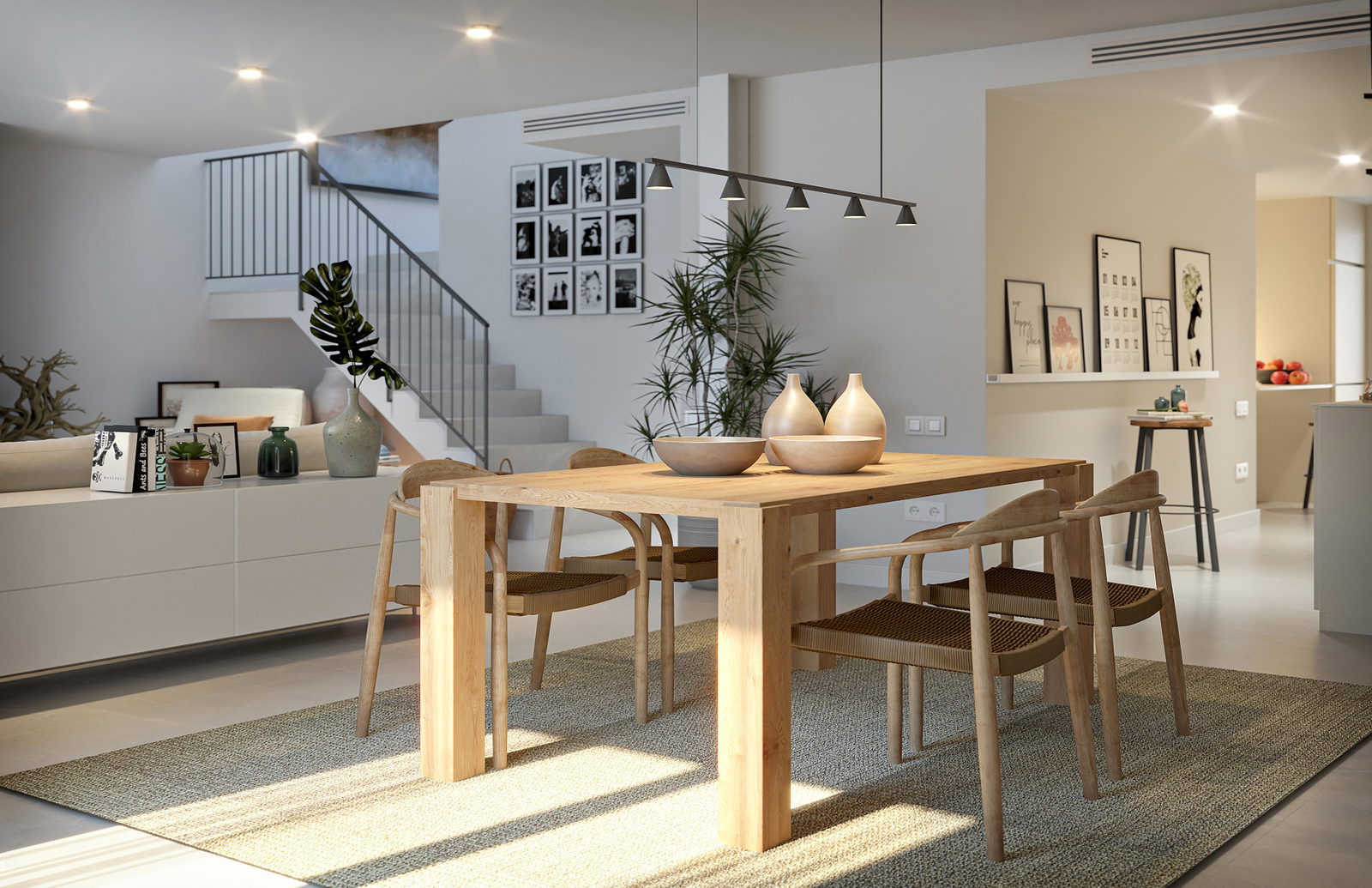 Nybyggt elegant radhus med utsikt över bergen i Esporles