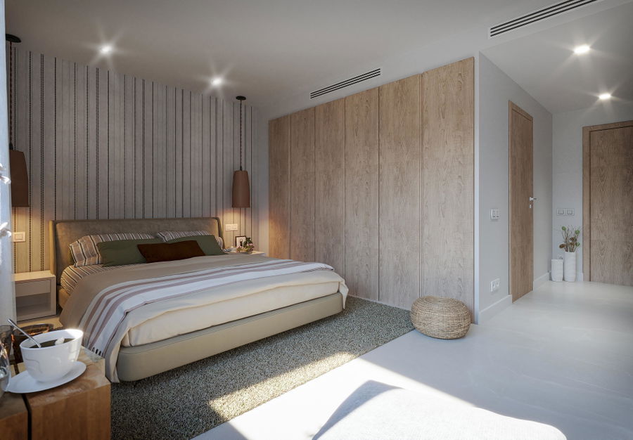 Nybyggt elegant radhus med utsikt över bergen i Esporles