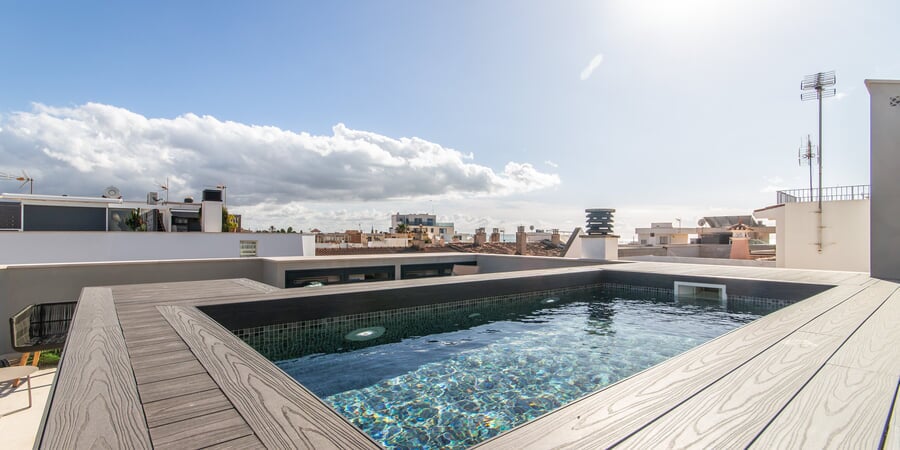 New townhouse with rooftop pool and sea views in Molinar