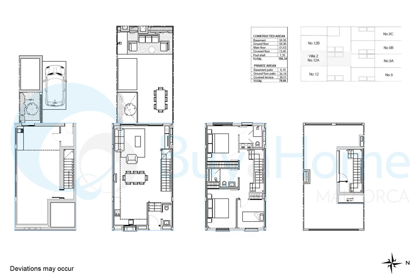 Neubau eines Stadthauses mit Pool, Garten und Dachterrasse in El Molinar