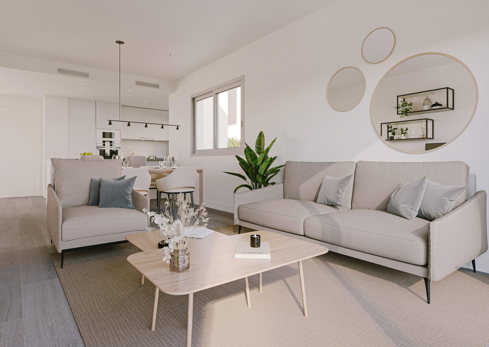 Innovativ etage-lägenhet med privat trädgård och pool som tillval