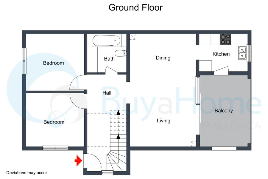 Doppelhaushälfte mit Garten, Terrassen und Gemeinschaftspool in Sa Rapita