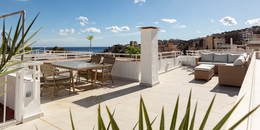 Elegant designad takvåning med fantastisk havsutsikt i San Agustín