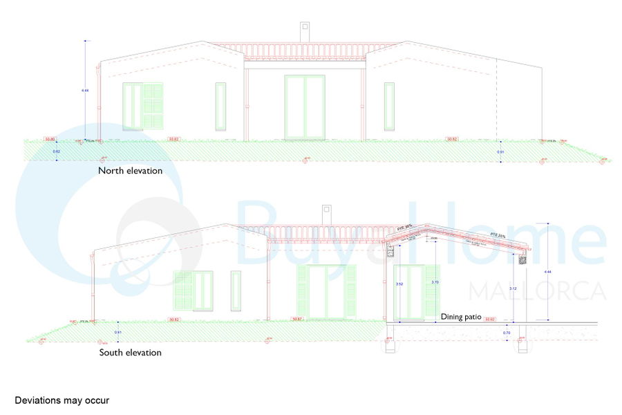 Baugrundstück mit bestehender Genehmigung für ein Haus mit Pool in Ses Salines