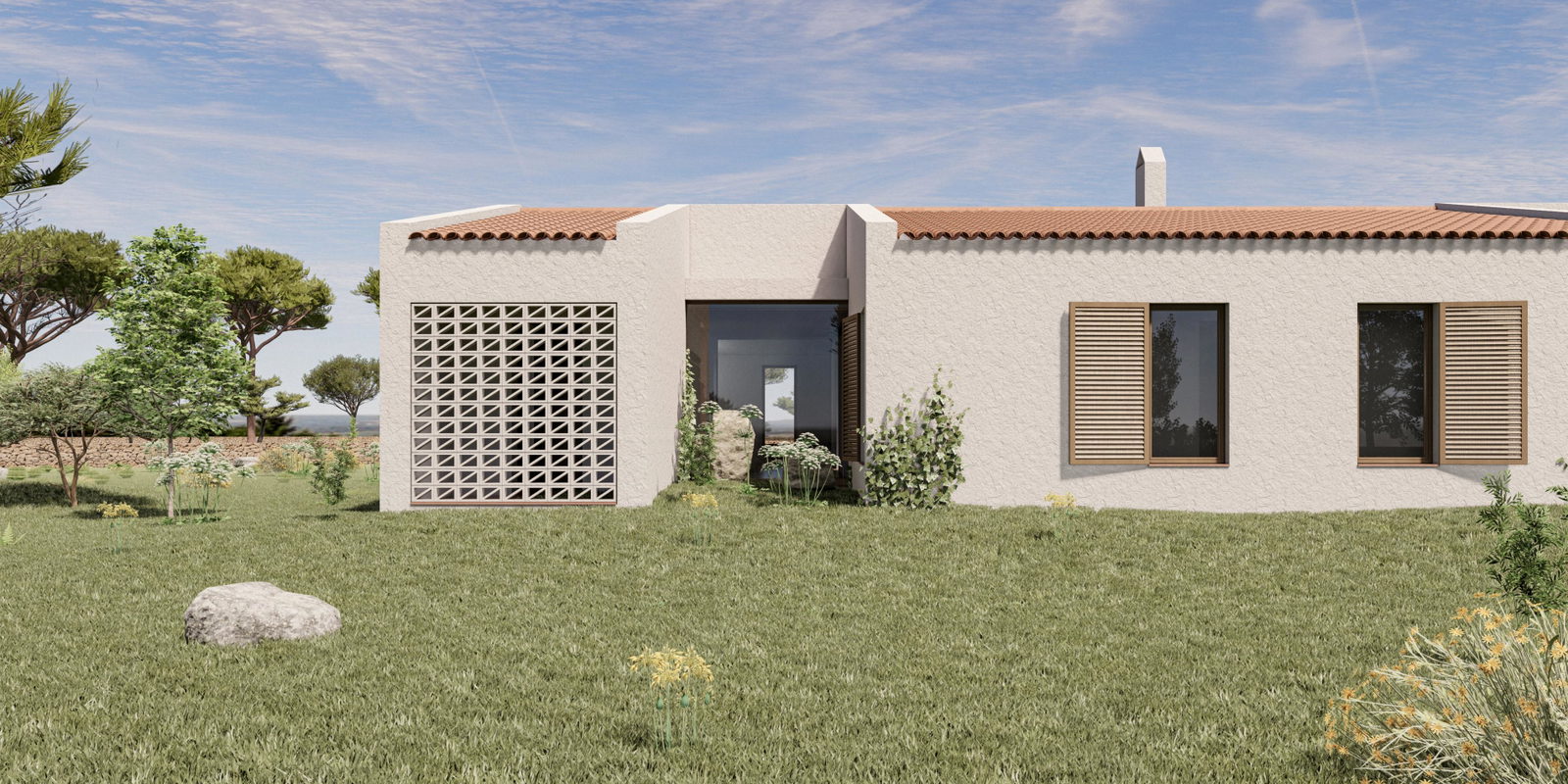 Baugrundstück mit bestehender Genehmigung für ein Haus mit Pool in Ses Salines